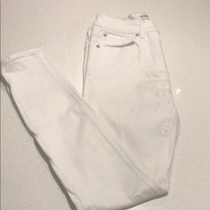 Express mid rise white legging jeans